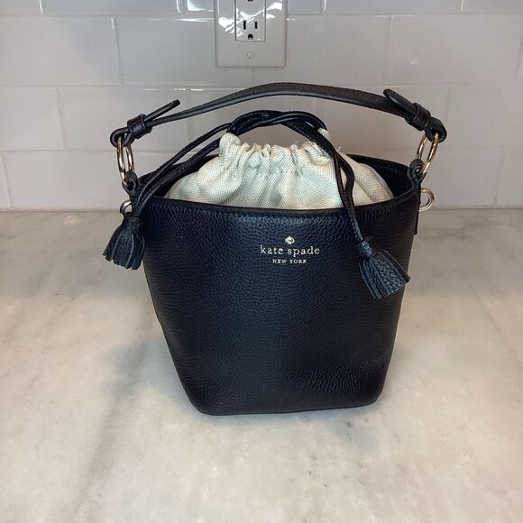 Kate Spade Purse Handbag Leather New York Hayes Mini Bucket Bag Pocketbook - Picture 2 of 13